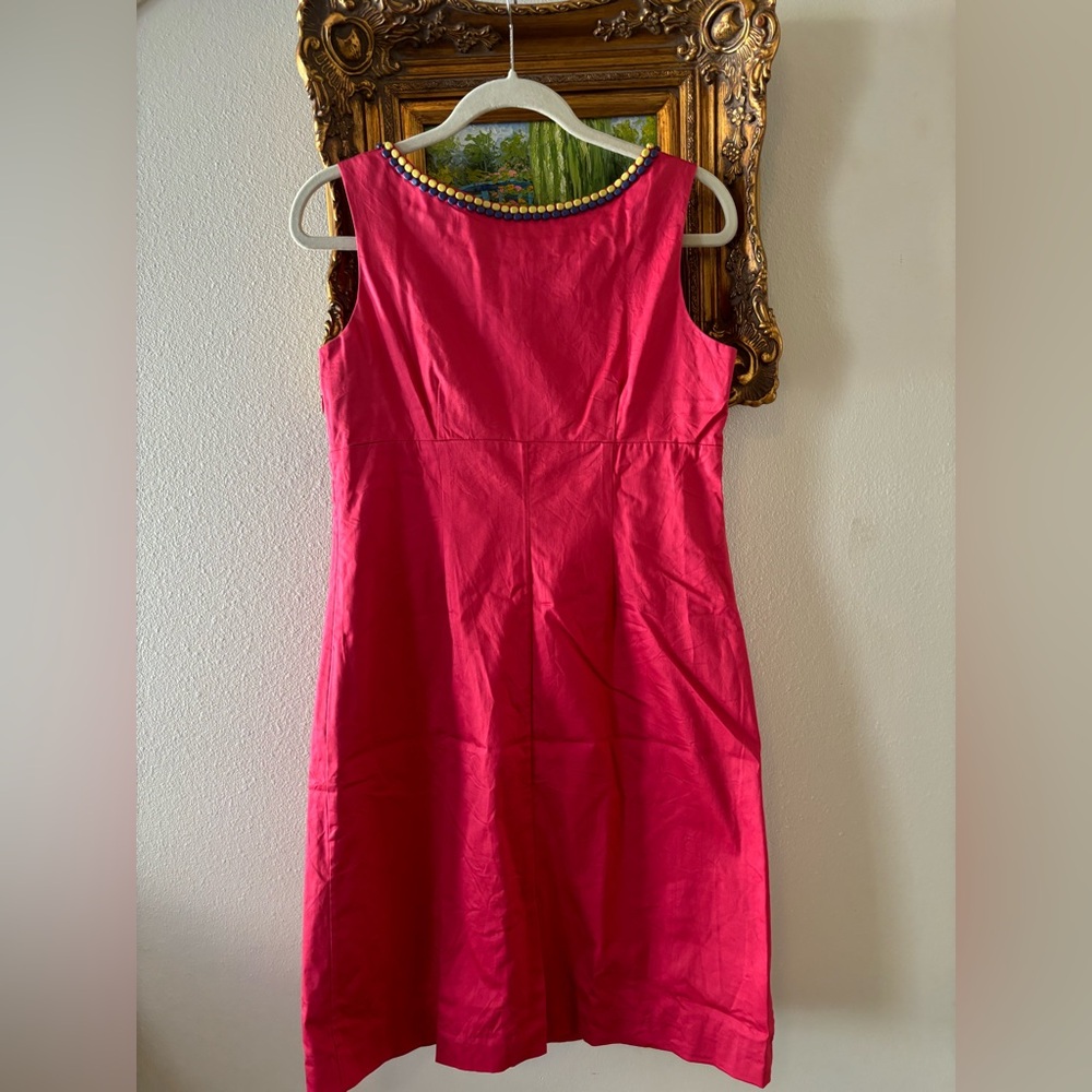 Boden Pink Dress with White and Gold Embellishments - Picture 4 of 5